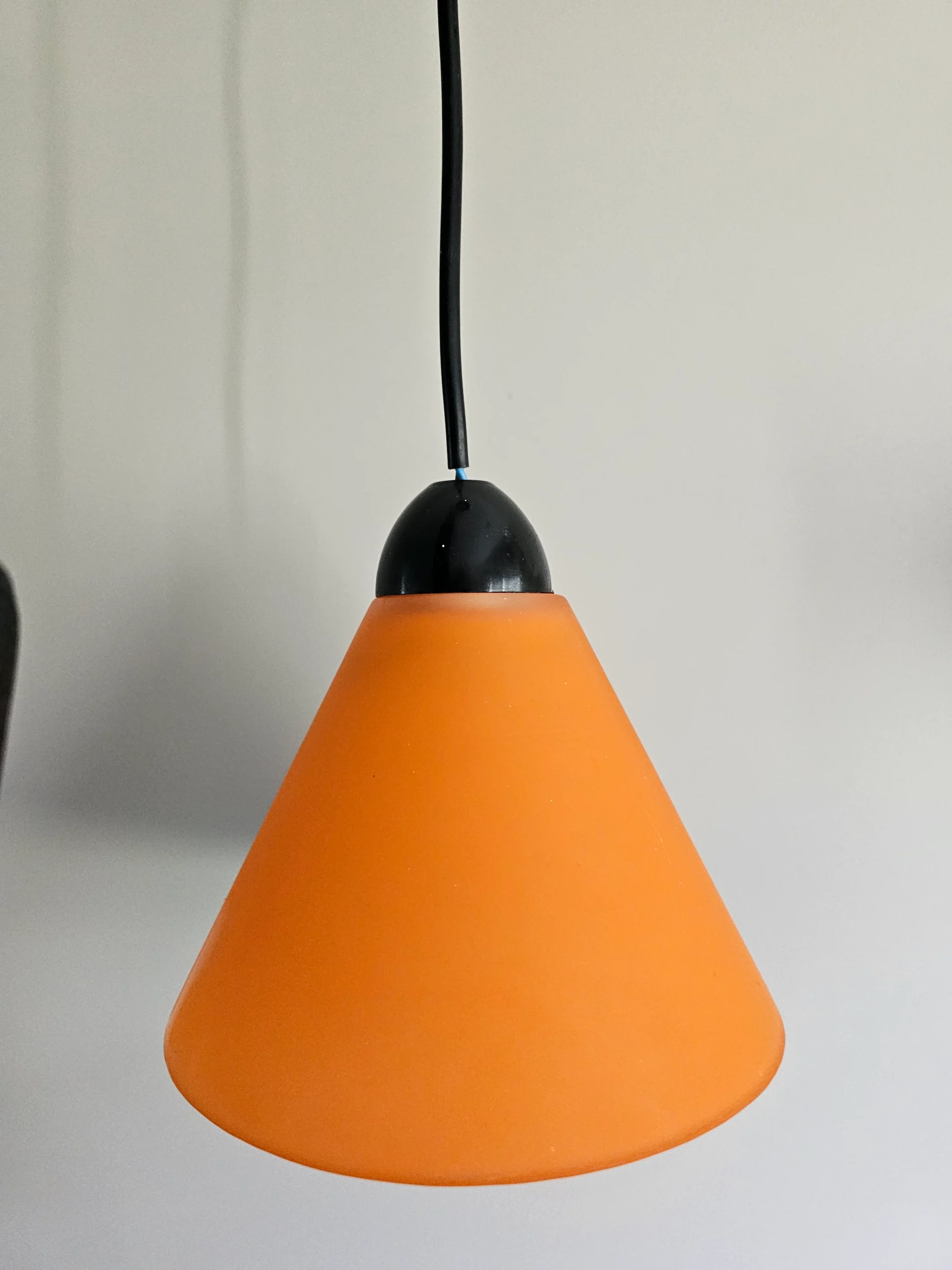 Massive oranje glazen lamp - Afbeelding 3