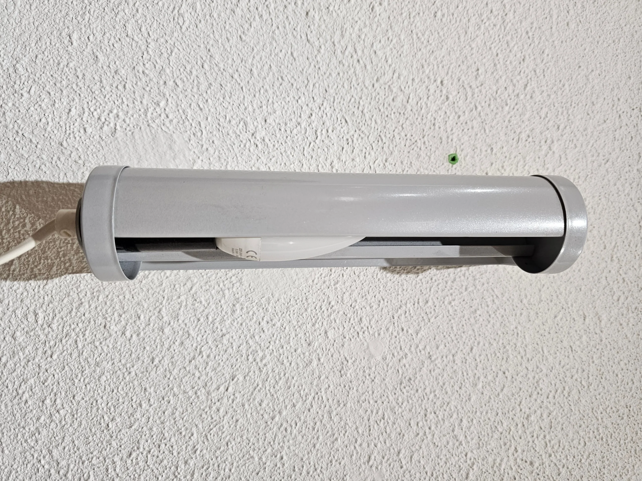 Vintage grijze metalen wandlamp verstelbare kap - Afbeelding 2