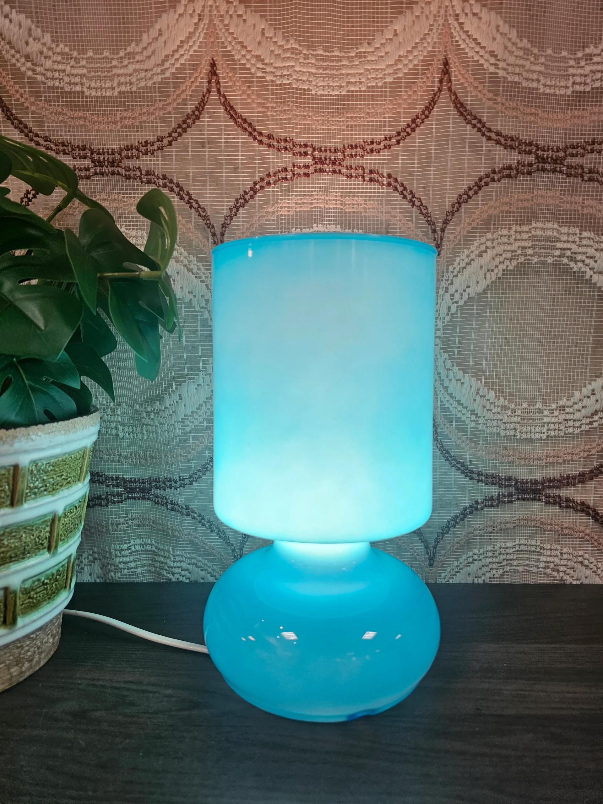 kea Lykta blauwe mushroomlamp glazen tafellamp - Afbeelding 3