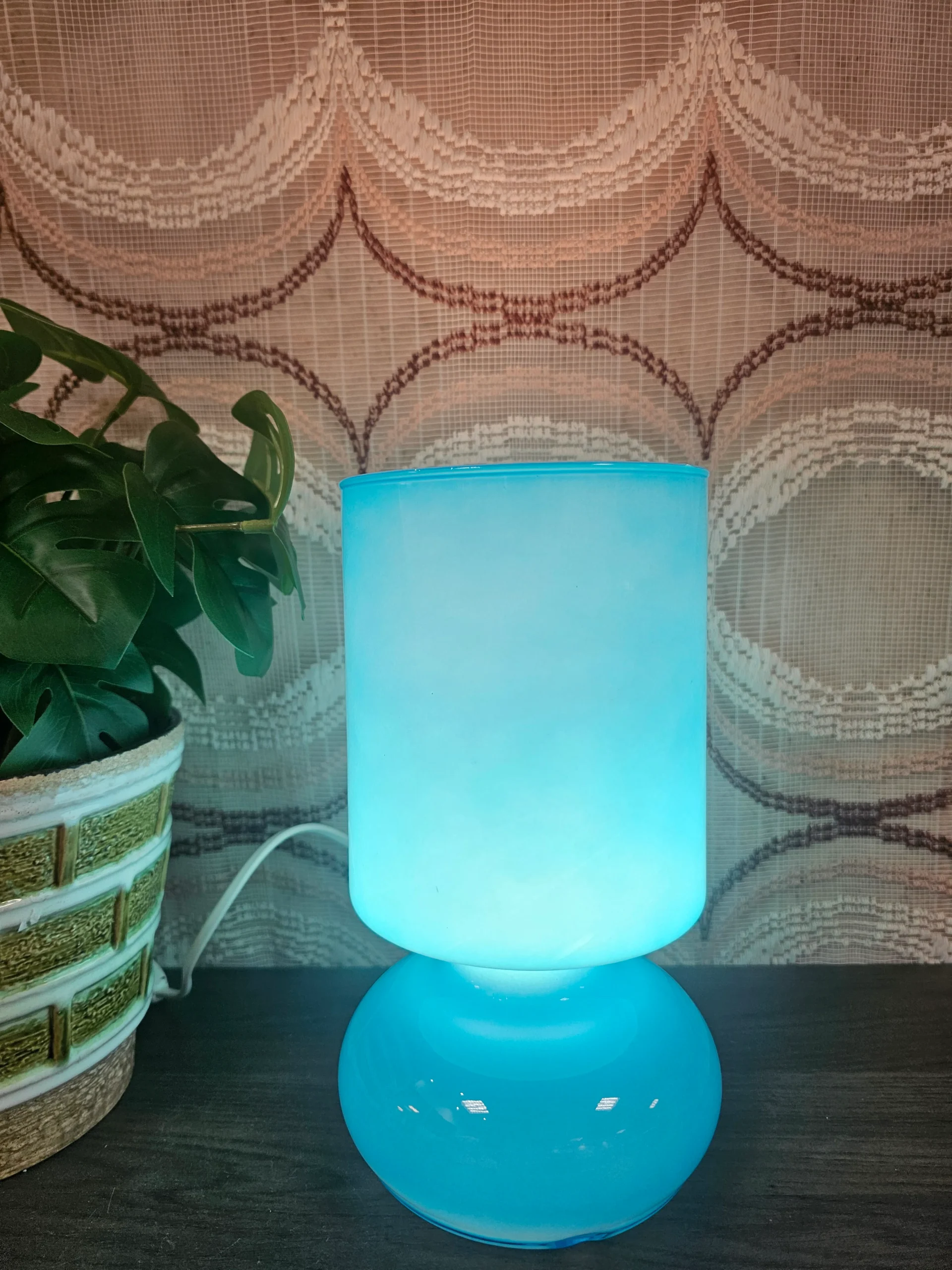kea Lykta blauwe mushroomlamp glazen tafellamp - Afbeelding 5
