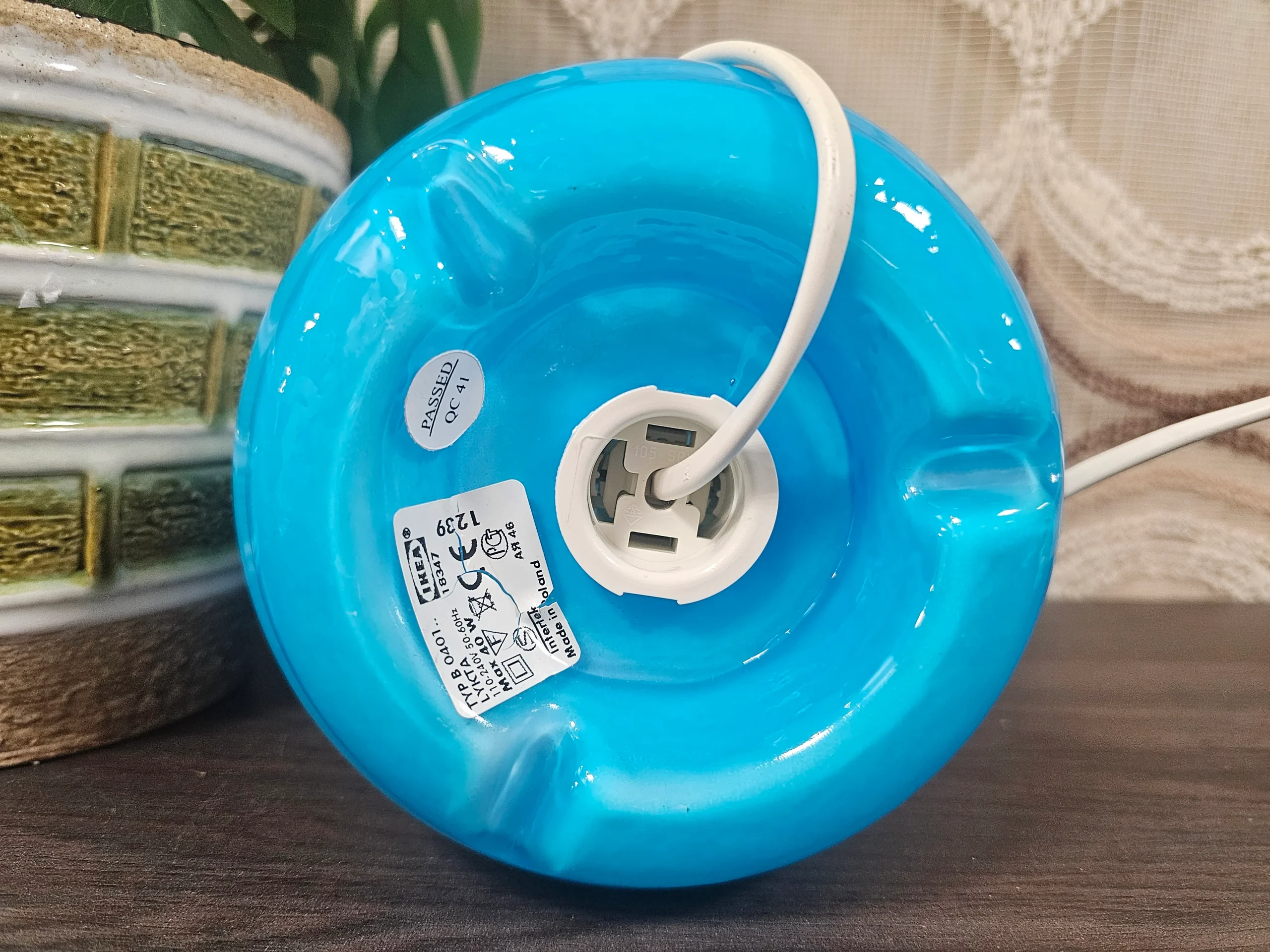 kea Lykta blauwe mushroomlamp glazen tafellamp - Afbeelding 7