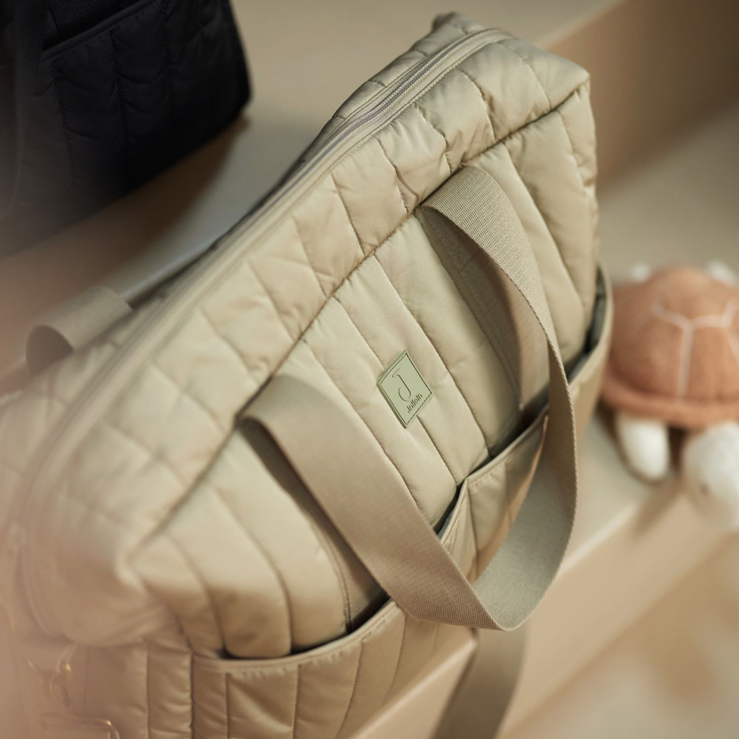Jollein Luiertas Puffed Moos Olive Green - Afbeelding 9